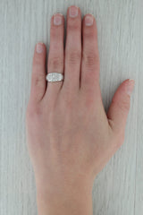 Dark Gray 0.10ctw Round Diamond Ring 14k White Gold Size 6.75 Engagement