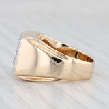 Light Gray 0.82ctw Diamond Cluster Ring 14k Yellow White Gold Size 8.25