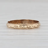 Light Gray Antique Floral Baby Ring 10k Yellow Gold Small Baby Size Keepsake