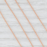 Light Gray New Round Cable Chain Necklace 14k Rose Gold Lobster Clasp 16" 1mm