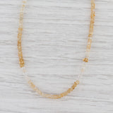 New Nina Nguyen Harmony Citrine Bead Necklace Sterling Gold Vermeil Long Layer
