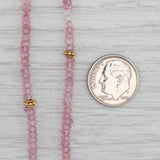 Gray New Nina Nguyen Harmony Necklace Pink Topaz Bead Long Sterling Gold Vermeil