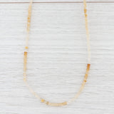 Light Gray New Nina Nguyen Citrine Quartz Bead Necklace Sterling Gold Vermeil Adjustable