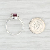 Light Gray 2.56ctw Rhodolite Garnet Diamond Halo Ring 950 Platinum Size 6.5