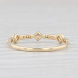 New Diamond Stackable Ring 14k Yellow Gold Size 6.75 Wedding Band