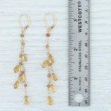 Light Gray Orange Citrine Garnet Briolette Dangle Earrings 14k Yellow Gold Nordstrom
