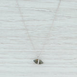 New Gray Labradorite Crystal Pendant Necklace Sterling Silver 18" Handmade