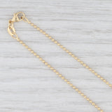 New Bead Chain Necklace 14k Yellow Gold 16" 1.5mm Lobster Clasp