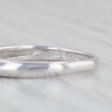 Vintage Diamond Ring Guard 14k White Gold Size 4 Stackable Wedding Band