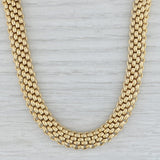16.75" 9.6mm Mesh Panther Chain Necklace 18k Yellow Gold Fope