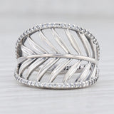 Light Gray New Authentic Pandora Tropical Palm Leaf Ring Sterling Silver 190952CZ Size 50 5