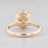 New 3.8ct Moissanite Engagement Ring 14k Gold Size 6.5 Oval Solitaire Neo Card