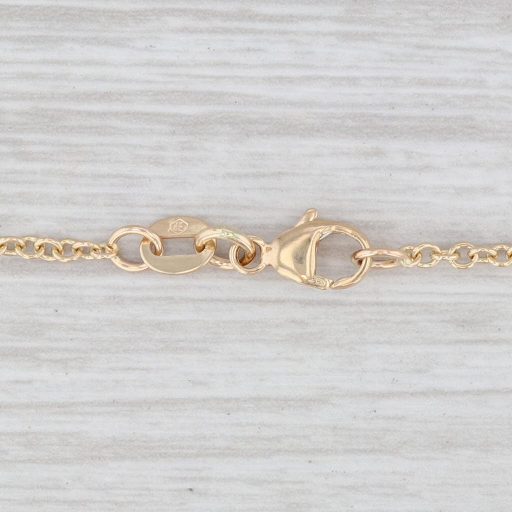 Light Gray New Cable Chain Necklace 14k Yellow Gold 18" 1.5mm Lobster Clasp