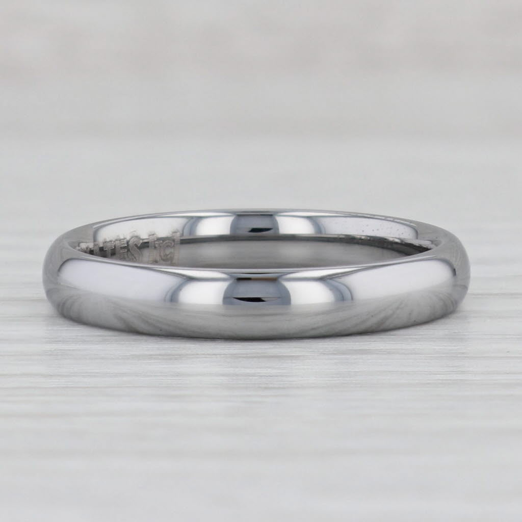 Light Gray New Tungsten Carbide Ring Size 10 Stackable 4mm Wedding Band