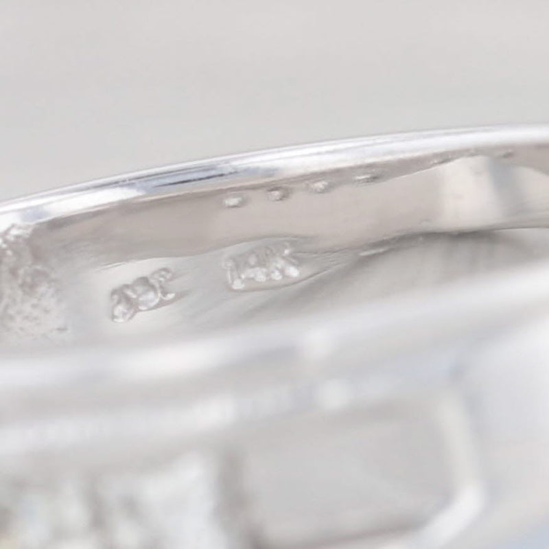 Light Gray 0.88ctw Diamond Ring 14k White Gold Size 8 Wedding Band