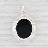 Light Gray New Onyx Solitaire Pendant Sterling Silver 925 Oval Statement