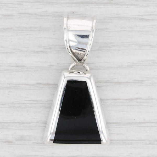 Light Gray New Pendant Black Resin Sterling Silver Mexico Statement