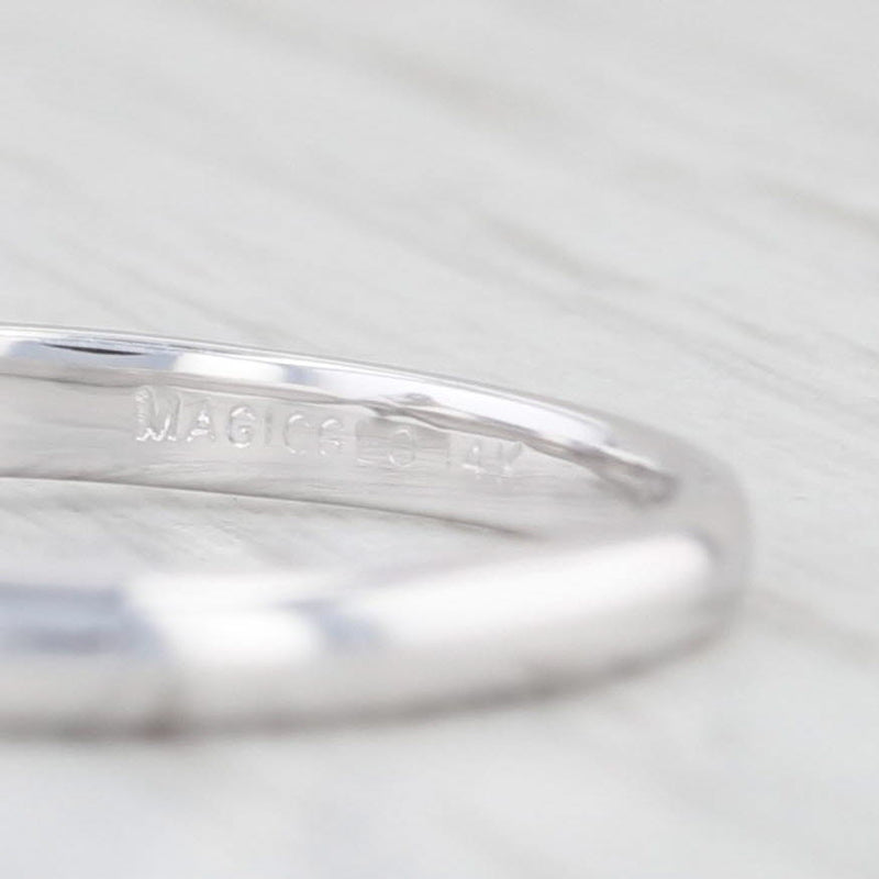0.51ct Diamond Heart Solitaire Engagement Ring 14k White Gold Size 5.25