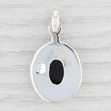Light Gray New Onyx Pendant 925 Sterling Silver Oval Solitaire B12643