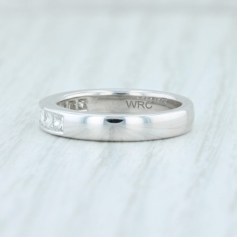 0.60ctw Diamond Wedding Ring 14k White Gold Size 5.5 Stackable Anniversary Band