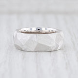 Light Gray New Bastian Inverun Ring Sterling Silver Catherine Niegel Faceted Band Size 52 6