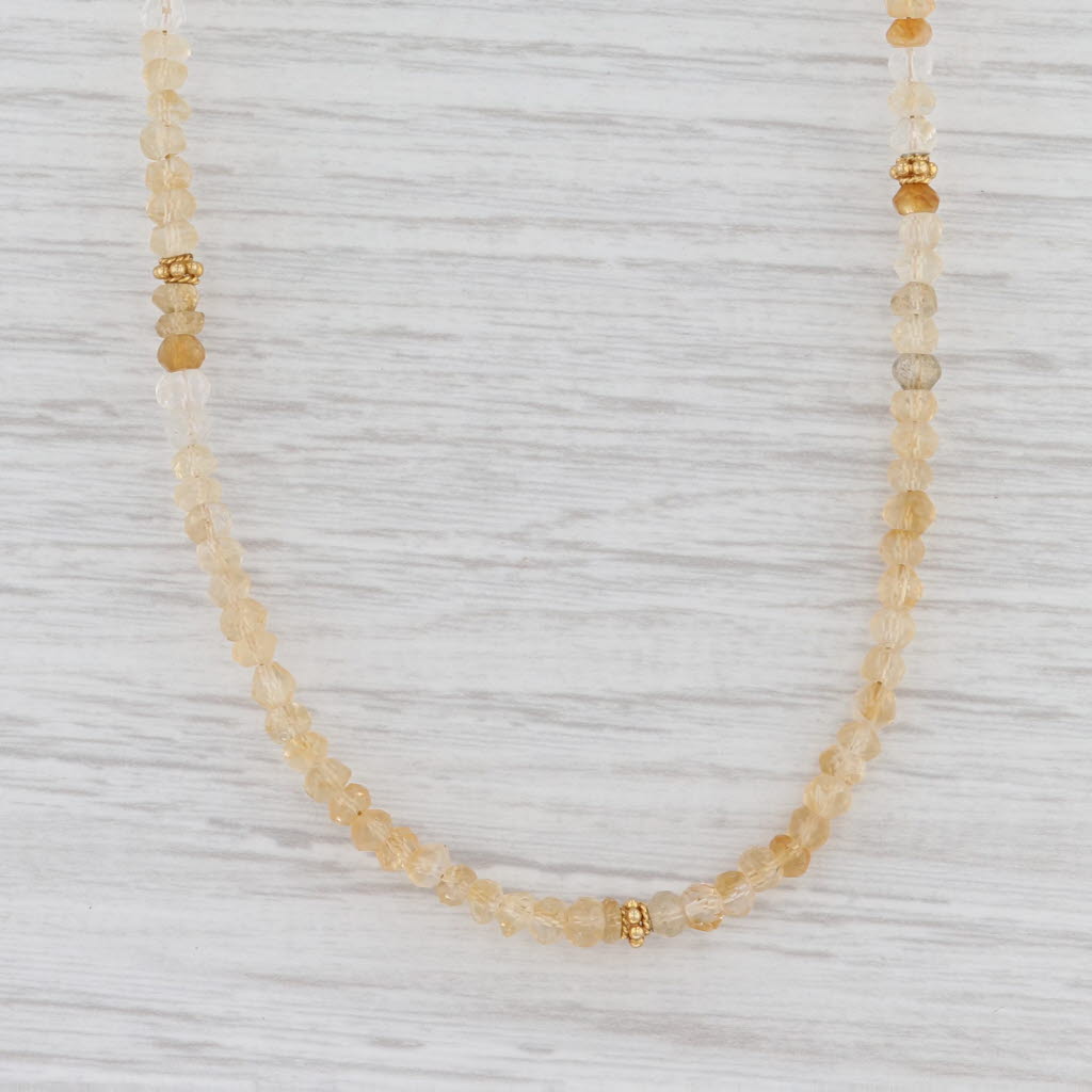 Light Gray New Nina Nguyen Harmony Necklace Citrine Bead Long Layer Sterling Gold Vermeil