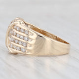 0.90ctw Diamond X Ring 14k Yellow Gold Size 7.75 Cocktail