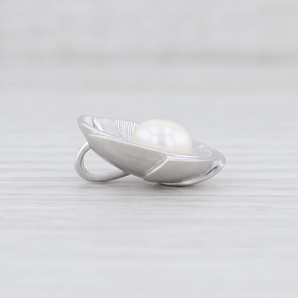 Light Gray New Bastian Inverun Shell and Sea Cultured Pearl Pendant Sterling Silver 12846