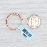 New 0.75ctw Pink Sapphire Ring 18k Rose Gold Size 7 Stackable Band