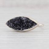 Light Gray New Nina Nguyen Amethyst Druzy Ring Size 7.25 Sterling Silver Solitaire