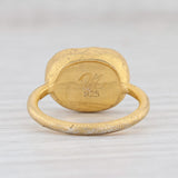 New Nina Nguyen Agate Druzy Geode Ring Sterling Silver 22k Gold Vermeil Size 7