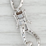Light Gray 3ctw Diamond Curb Chain Bracelet 14k White Gold 7.75" 8.3mm