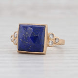 Light Gray New Nina Nguyen Lapis Lazuli Diamond Chloe Ring 18k Yellow Gold Size 7.25