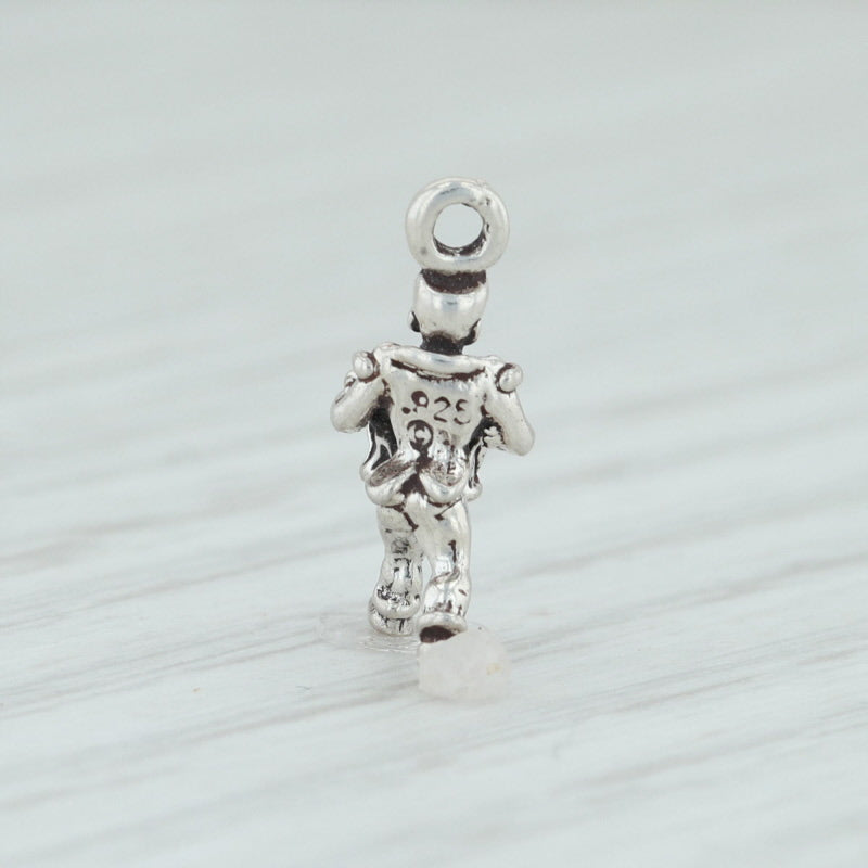 Light Gray Little Drummer Boy Charm Sterling Silver 12 Days of Christmas Drummers Drumming