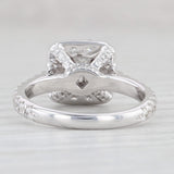 Light Gray Neil Lane Princess Diamond Halo Engagement Ring 14k White Gold Size 6.75