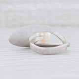 New Bastian Inverun Cleverly Positioned Pearl Ring Sterling Silver 12876 Sz 54 7