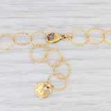 Light Gray New Nina Nguyen Turquoise Pendant Necklace Sterling 22k Gold Vermeil 19"