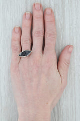 Gray New Nina Nguyen Amethyst Druzy Quartz Sterling Silver Statement Ring Size 6.75