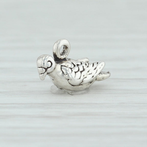 12 Days of Christmas Turtle Dove Charm Sterling Silver Holiday Bird 925