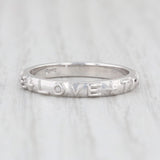"True Love" Ring 14k White Gold Size 5 Stackable Purity Promise Band