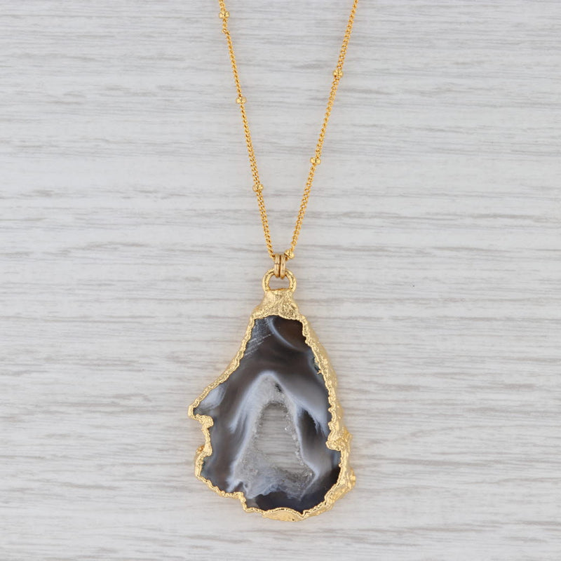 Druzy Collection - Azure Quartz Drop Necklace | Kinsley Armelle® Official