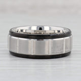 New Beveled Brushed Tungsten Triton Men's Ring Size 10 Wedding Band