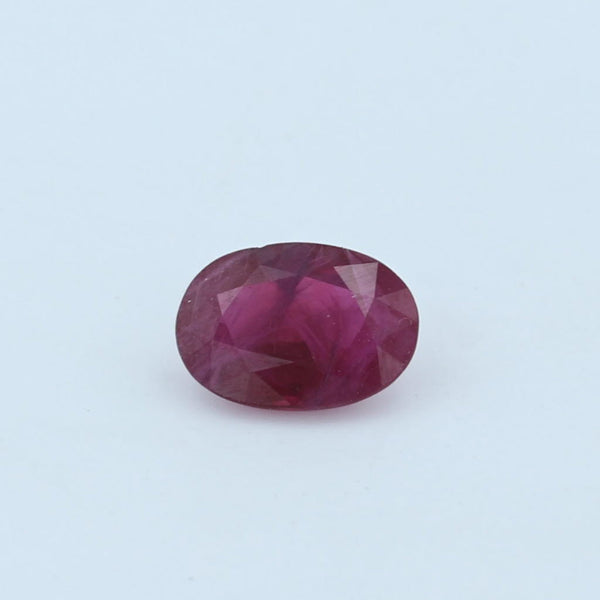 New .96ct 7.1 x 5.1mm Natural Ruby Solitaire Oval Brilliant Cut Loose Gemstone