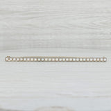 Light Gray Antique Natural Pearls Bar Brooch 14k Gold Platinum Statement Pin