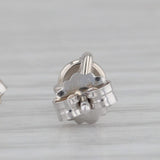 Gray New 0.39ctw Diamond Stud Earrings 14k White Gold VS2 Round Solitaires