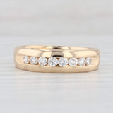 Light Gray 0.40ctw Channel Set Diamond Wedding Band 14k Yellow Gold Ring Size 8.5
