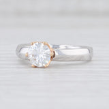 New 0.96ctw Moissanite Diamond Engagement Ring 18k Gold Size 6.75 Semi Mount