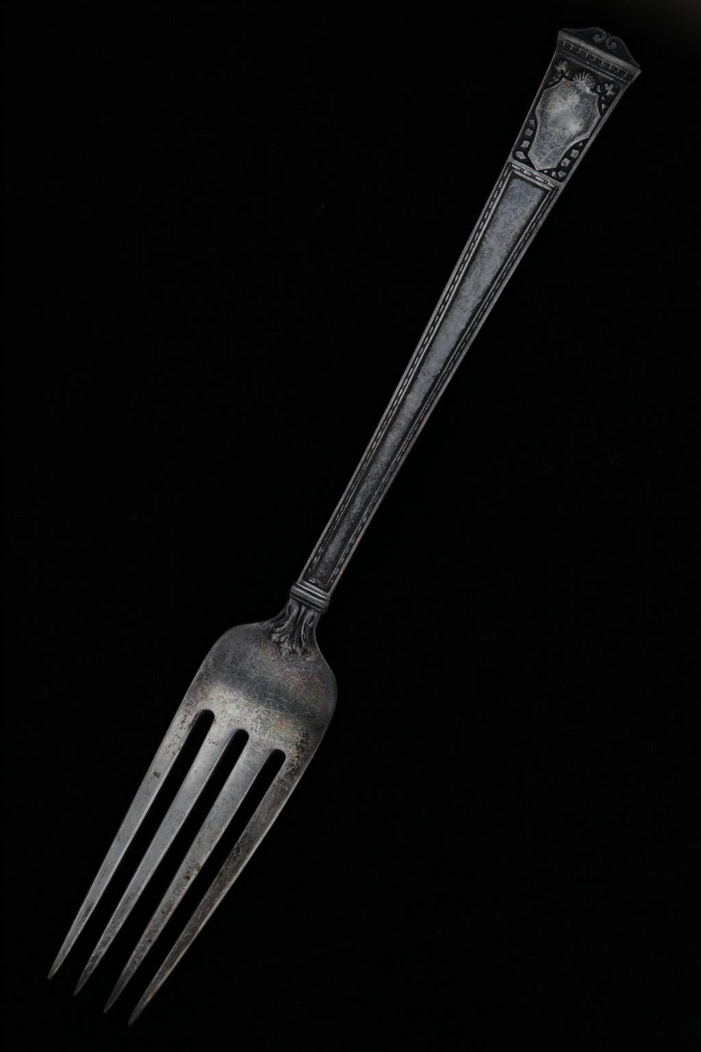 Black Tiffany & Co San Lorenzo Fork Sterling Silver 7 5/8" Dinner