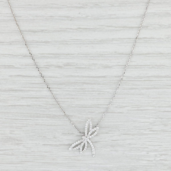 Dragonfly Cremation Necklace in 14K White Gold – closebymejewelry