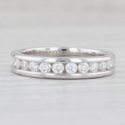 Light Gray 0.50ctw Diamond Wedding Band 18k White Gold Size 7-7.25 Ring Celebration GS Labs